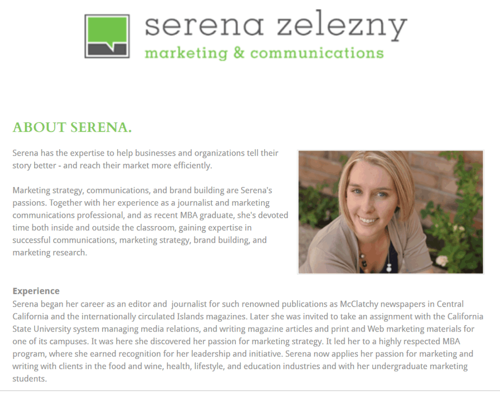 Serena Zelezny Marketing