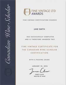 Wine Certificate